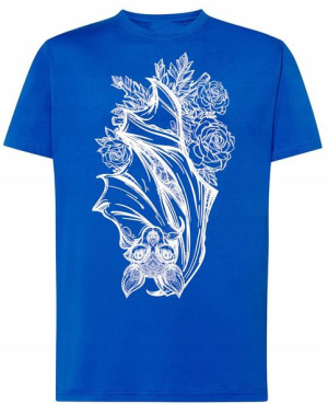 T-Shirt FAJNY DUŻY nadruk NIETOPERZ r.L