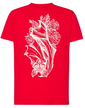 T-Shirt FAJNY DUŻY nadruk NIETOPERZ r.S
