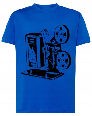 T-Shirt fajny duży nadruk projektor vintage r.3XL