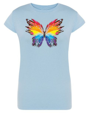 T-Shirt fajny kolorowy nadruk MOTYL r.XL