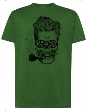 T-Shirt fajny męski nadruk CZASZKA BRODA r.L