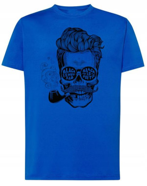 T-Shirt fajny męski nadruk CZASZKA BRODA r.S