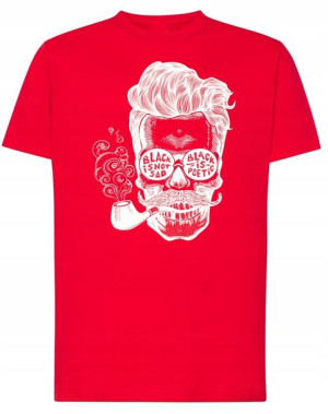 T-Shirt fajny męski nadruk CZASZKA BRODA r.XXL