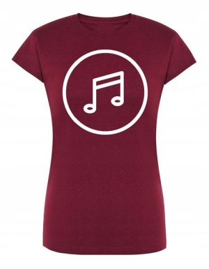 T-Shirt fajny muzyczny nadruk NUTA MUZYKA r.L
