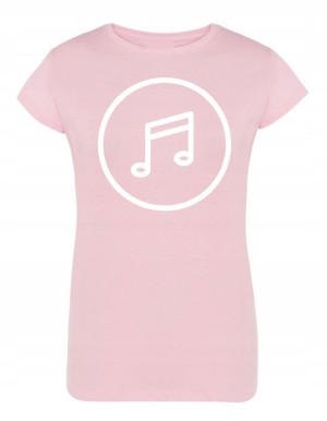T-Shirt fajny muzyczny nadruk NUTA MUZYKA r.M