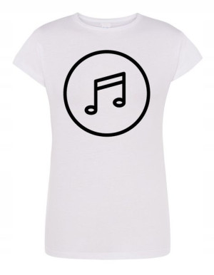 T-Shirt fajny muzyczny nadruk NUTA MUZYKA r.M
