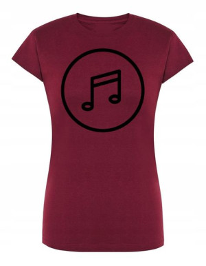 T-Shirt fajny muzyczny nadruk NUTA MUZYKA r.S