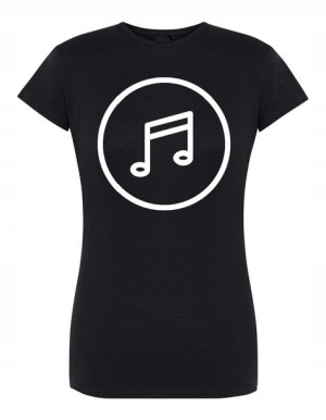 T-Shirt fajny muzyczny nadruk NUTA MUZYKA r.XXL