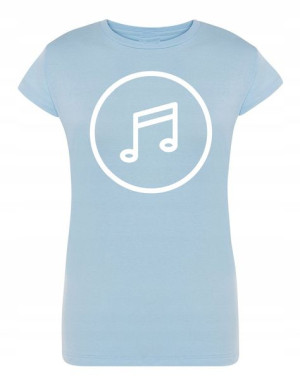T-Shirt fajny muzyczny nadruk NUTA MUZYKA r.XXL