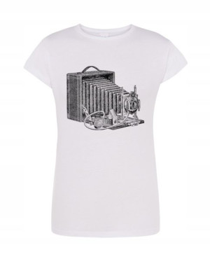 T-Shirt fajny nadruk aparat Vintage Rozm.M