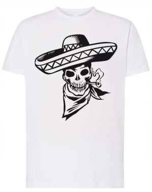 T-Shirt fajny nadruk Bandyta CZASZKA r.M
