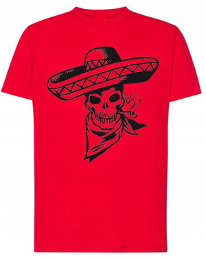 T-Shirt fajny nadruk Bandyta CZASZKA r.XXL