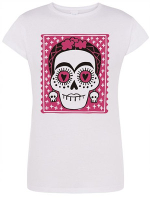 T-Shirt fajny nadruk CZASZKA Día de Muertos r.M