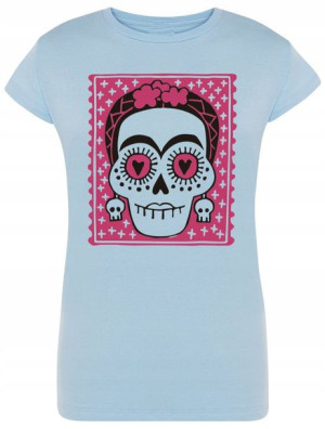 T-Shirt fajny nadruk CZASZKA Día de Muertos r.XL