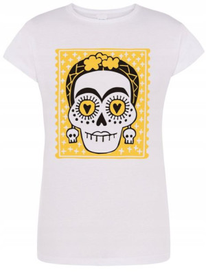 T-Shirt fajny nadruk CZASZKA Día de Muertos r.XXL