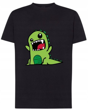 T-Shirt fajny nadruk Dino Potwór Rozm.4XL