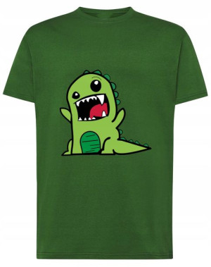 T-Shirt fajny nadruk Dino Potwór Rozm.XS