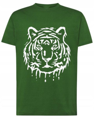 T-Shirt fajny nadruk duży TYGRYS Rozm.M
