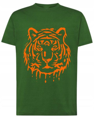 T-Shirt fajny nadruk duży TYGRYS Rozm.XS