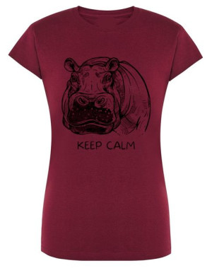 T-Shirt fajny nadruk hipopotam KEEP CALM r.XL
