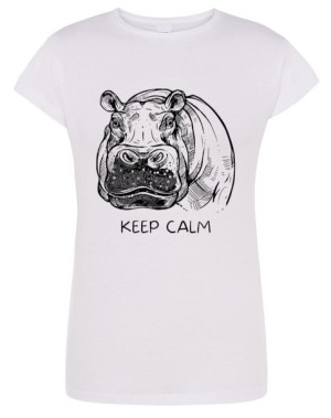 T-Shirt fajny nadruk hipopotam KEEP CALM r.XXL