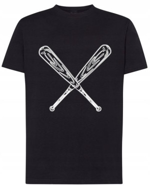 T-Shirt fajny nadruk kije Baseball Rozm.4XL