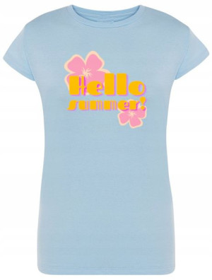 T-Shirt fajny nadruk LATO Hello Summer r.L