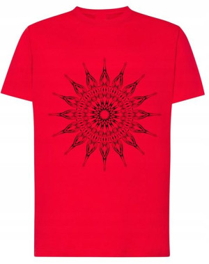T-Shirt fajny nadruk Mandala Słońce r.XXL