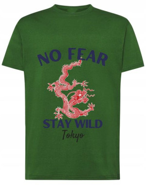 T-Shirt fajny nadruk No Fear Stay Wild r.M