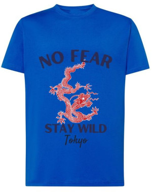 T-Shirt fajny nadruk No Fear Stay Wild r.M