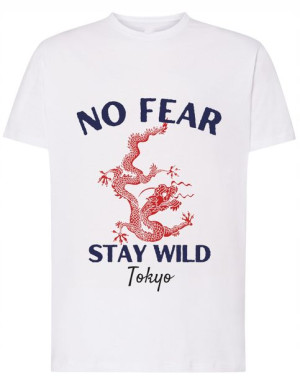 T-Shirt fajny nadruk No Fear Stay Wild r.XL