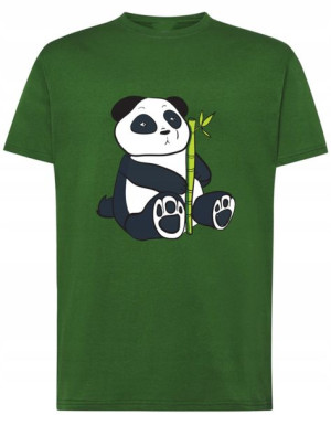T-Shirt fajny nadruk Panda bambus r.S