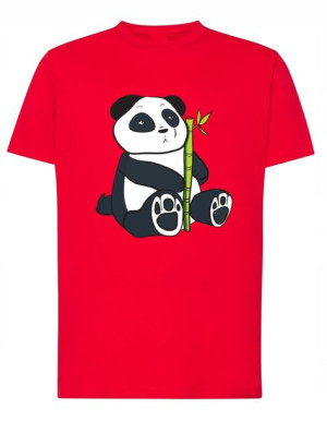 T-Shirt fajny nadruk Panda bambus r.S