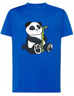 T-Shirt fajny nadruk Panda bambus r.XXL