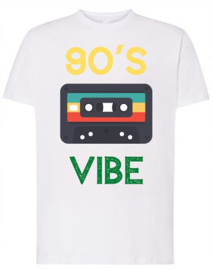 T-Shirt fajny nadruk RETRO 90s VIBE r.5XL