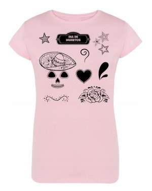 T-Shirt fajny nadruk ŚWIĘTO Día de Muertos r.M