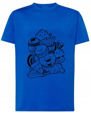 T-Shirt fajny nadruk szczęśliwy Fast Food r.4XL