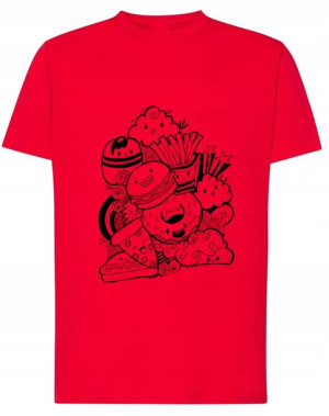 T-Shirt fajny nadruk szczęśliwy Fast Food r.S