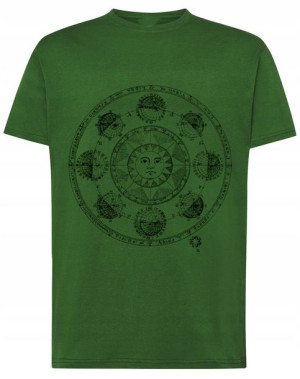T-Shirt fajny nadruk Słońce astrologia r.5XL
