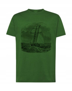T-Shirt fajny nadruk żaglowiec statek Rozm.4XL