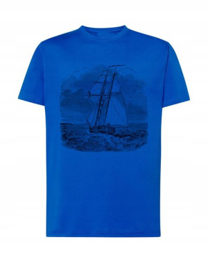 T-Shirt fajny nadruk żaglowiec statek Rozm.XS