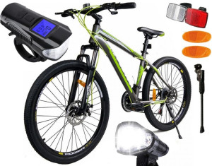 Rower Górski MTB18 Licznik Lampa 21 Biegów Koła 26