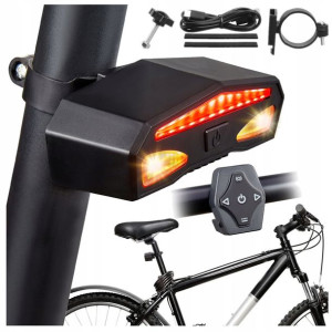 Lampka Rowerowa Led Tył Stop Kierunkowskaz + Pilot