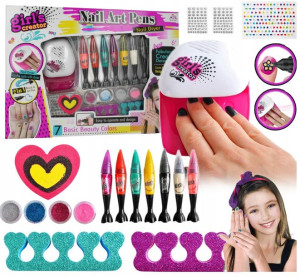 Zestaw DO MANICURE MALOWANIA PAZNOKCI dla dzieci