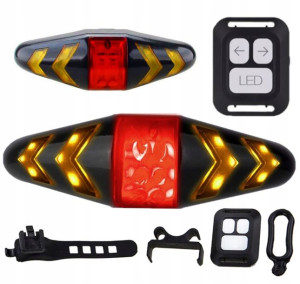 LAMPKA ROWEROWA LED na Tył z Kierunkowskazami USB