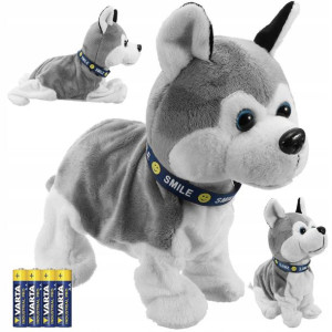Piesek INTERAKTYWNY Husky Reaguje Na Dotyk BATERIE