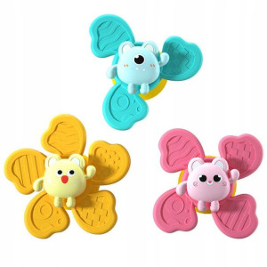 3x Grzechotka z Przyssawką na szybę SPINNER Wirują