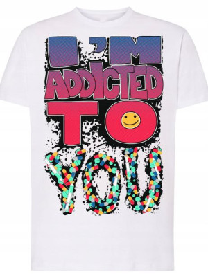 T-Shirt Koszulka Dla Par Addicted Rozm.M