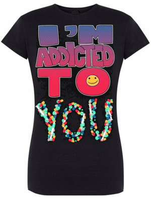 T-Shirt Koszulka Dla Par Addicted Rozm.S