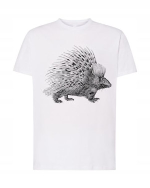 T-Shirt koszulka duży nadruk jeżozwierz r. L